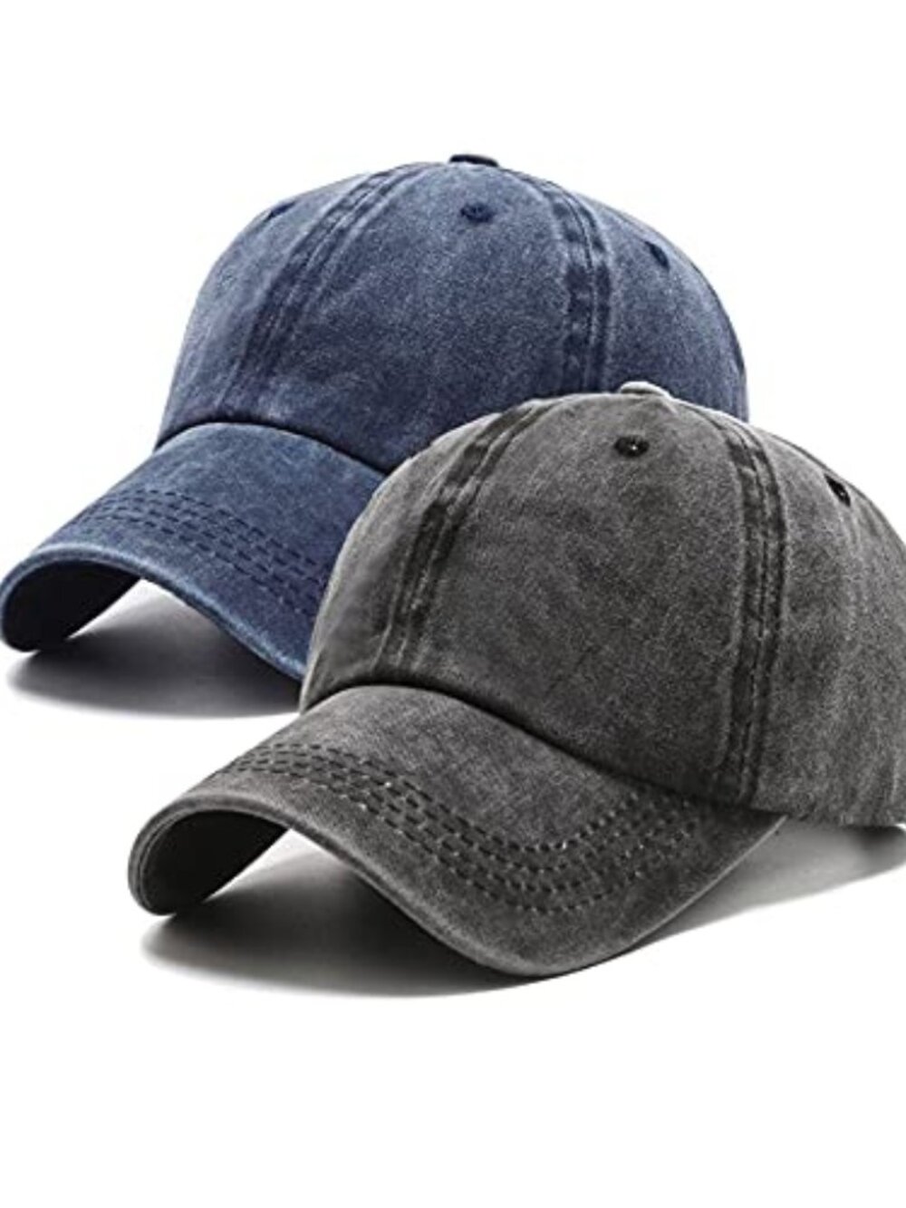 2 Packs Vintage Washed Distressed Baseball Cap Golf Dad Hat for Men Women